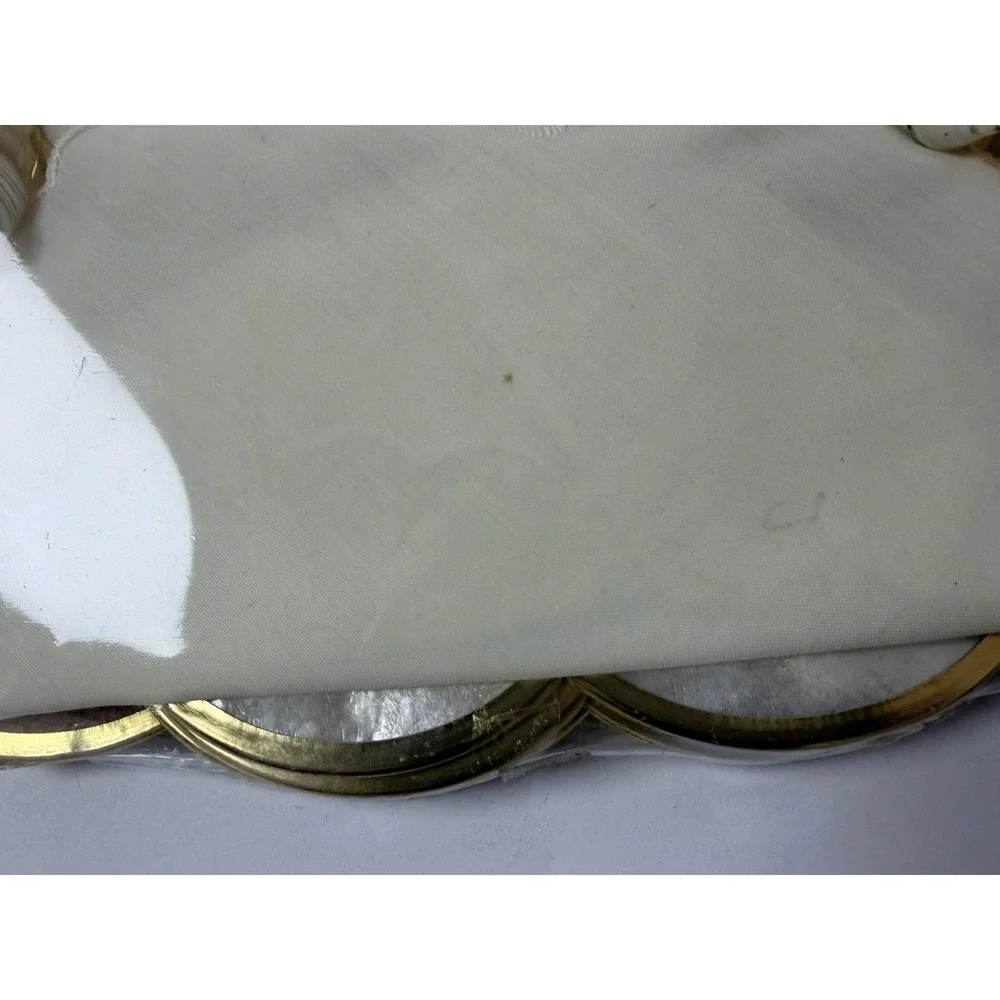 Capiz Shell Mother of Pearl Oval Placemats‎ Set of 6 with Napkins & Napkin Rings